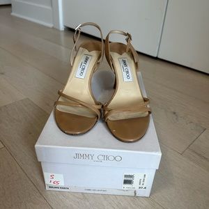 Jimmy Choo camel leather sandals